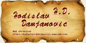 Hodislav Damjanović vizit kartica